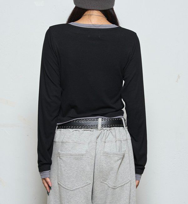  「レイヤードヘンリートップス」|Tシャツ・カットソー|