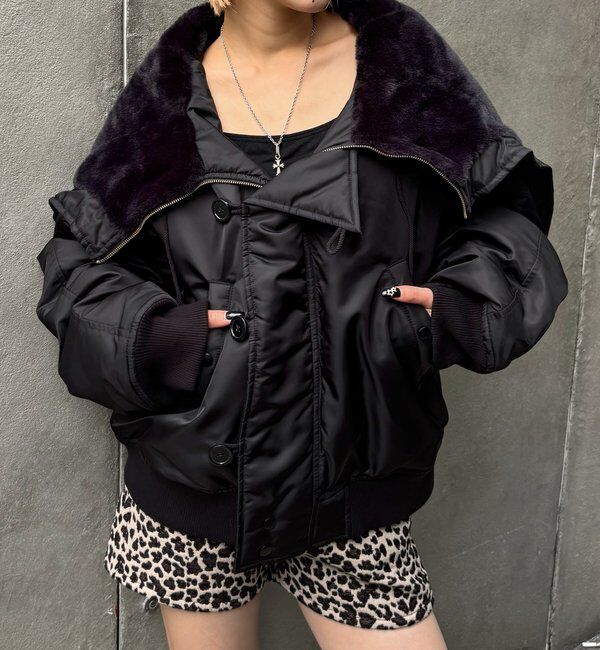  「【Sourcream】サワークリーム N2Bフライトジャケット」|ブルゾン・スタジャン|ブラック