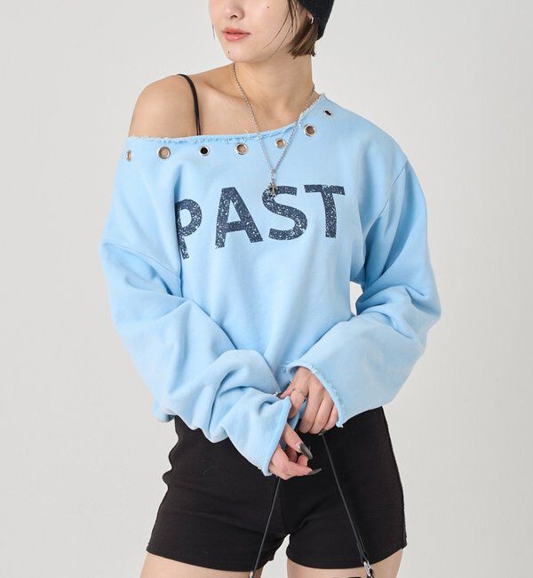  「アイレットオフショルロゴスウェット」|Tシャツ・カットソー|