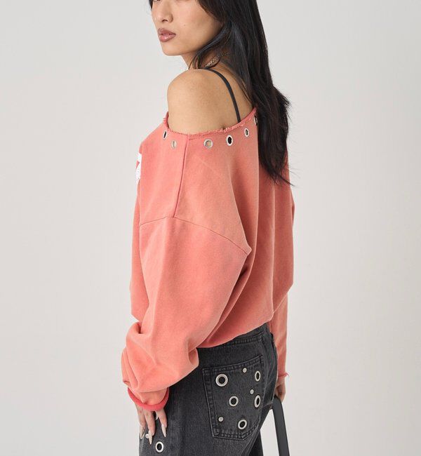  「アイレットオフショルロゴスウェット」|Tシャツ・カットソー|