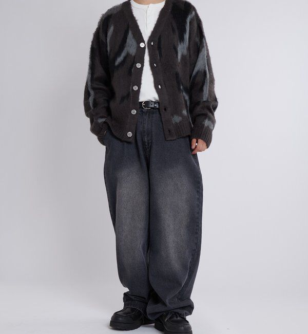  「KOOKYNモヘアライクカーディガン(無地/カモ柄)」|カーディガン|