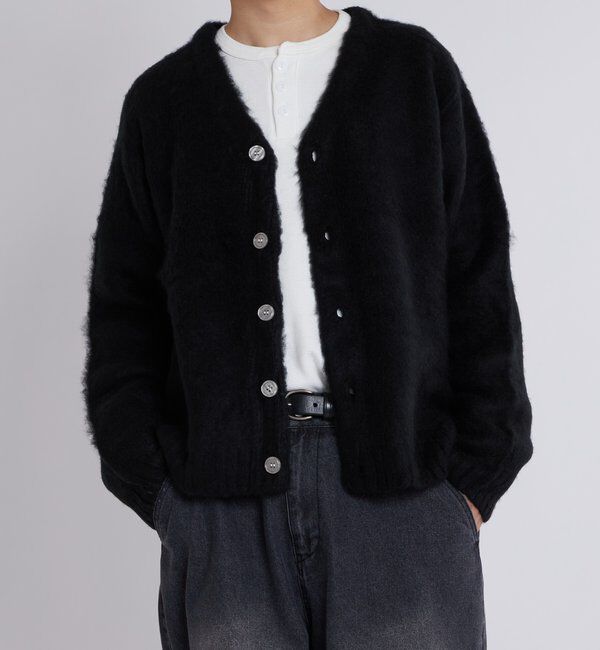  「KOOKYNモヘアライクカーディガン(無地/カモ柄)」|カーディガン|