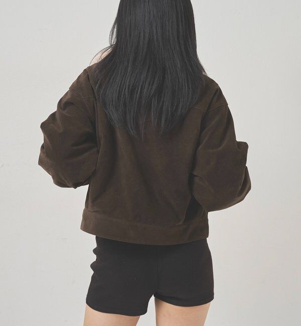  「ボアカラースタッズスウェードブルゾン」|ブルゾン・スタジャン|