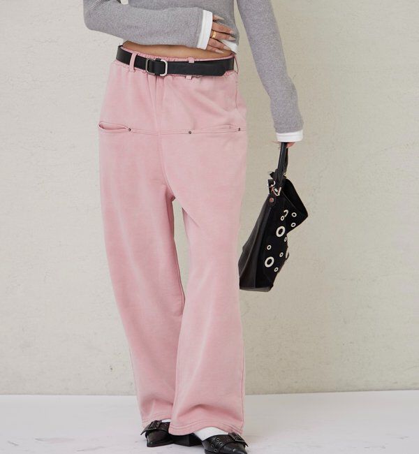  「スラッシュポケットウォッシュドスウェットイージーパンツ」|チノ|