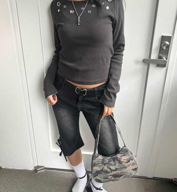  「アイレットオフショルトップス」|Tシャツ・カットソー|