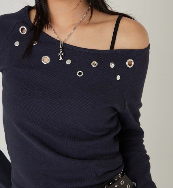  「アイレットオフショルトップス」|Tシャツ・カットソー|