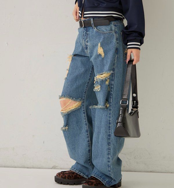  「ボールドダメージデニム」|デニム|