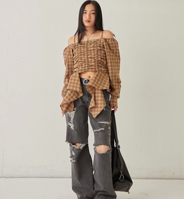  「ボールドダメージデニム」|デニム|