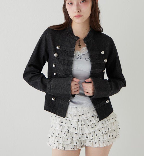  「ナポレオンデニムジャケット」|ブルゾン・スタジャン|