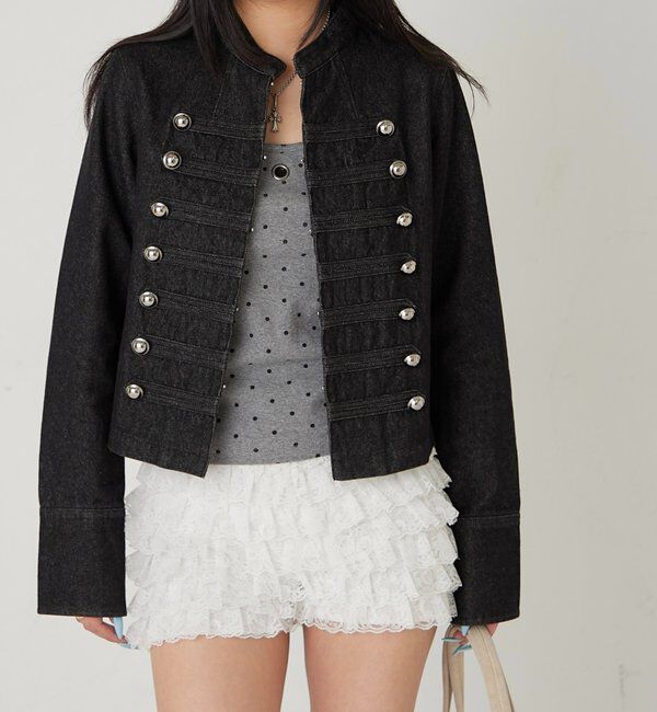  「ナポレオンデニムジャケット」|ブルゾン・スタジャン|