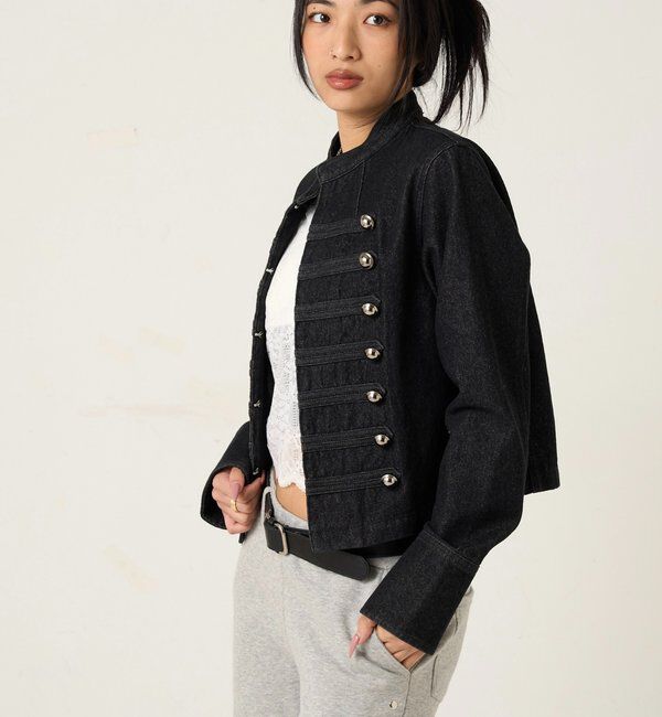  「ナポレオンデニムジャケット」|ブルゾン・スタジャン|