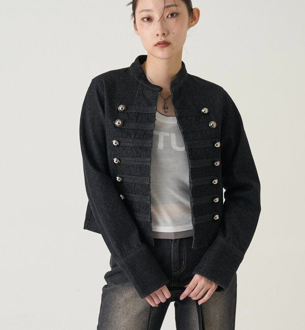  「ナポレオンデニムジャケット」|ブルゾン・スタジャン|