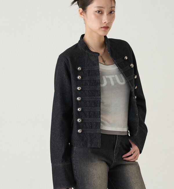  「ナポレオンデニムジャケット」|ブルゾン・スタジャン|
