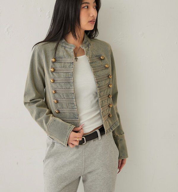  「ナポレオンデニムジャケット」|ブルゾン・スタジャン|