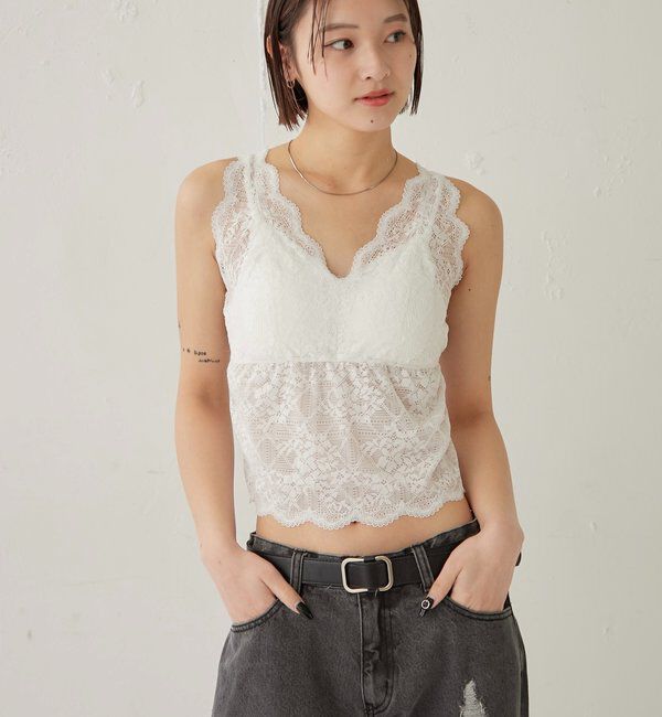  「スカラップレースキャミ」|キャミソール|