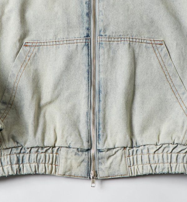  「アイレットスタッズデニムフードブルゾン」|ブルゾン・スタジャン|