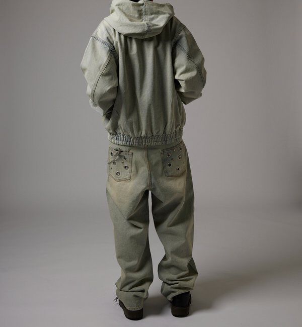  「アイレットスタッズデニムフードブルゾン」|ブルゾン・スタジャン|