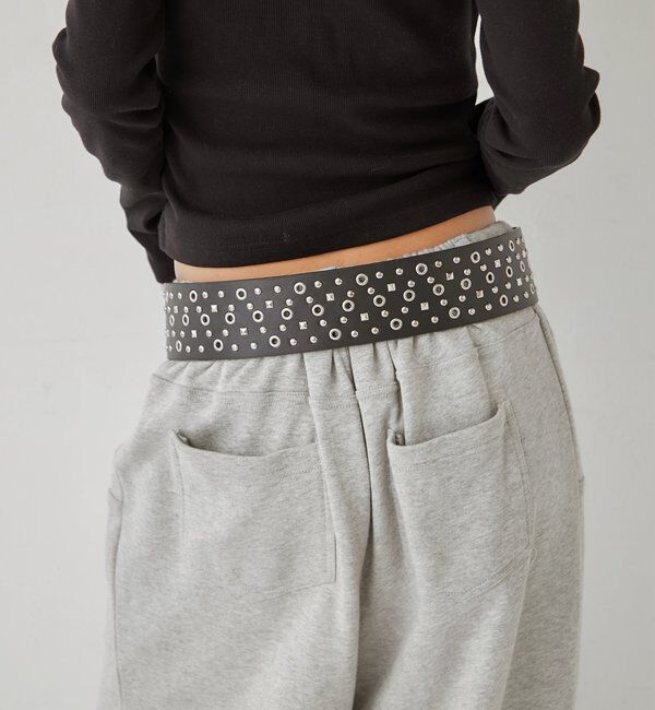  「ラインストーンワイドベルト」|ベルト|