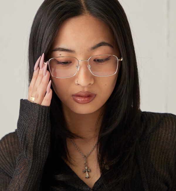  「メタルフレームグラス」|ピアス|