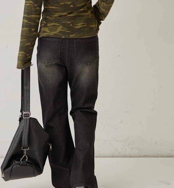  「デニムタイトフレアパンツ」|デニム|