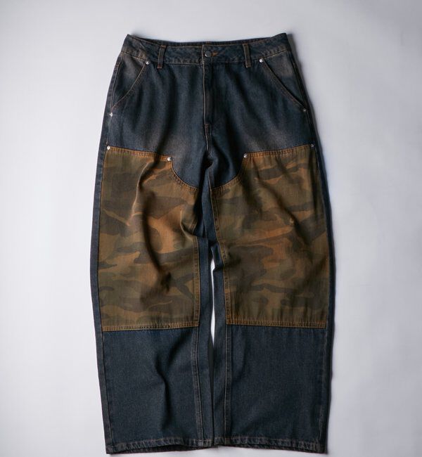  「KOOKY'Nダブルニー切り替えデニム」|デニム|