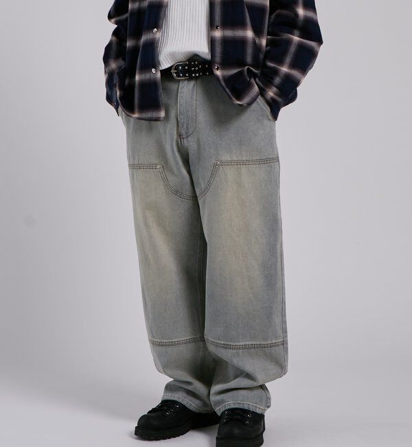  「KOOKY'Nダブルニー切り替えデニム」|デニム|