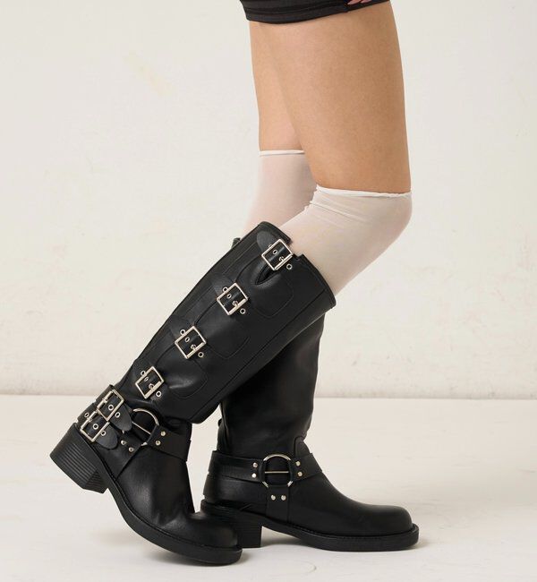  「ベルテッドロングブーツ」|ロングブーツ|