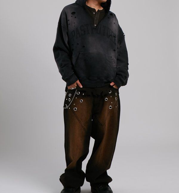  「【FromVintage】ダメージパーカー」|パーカー|