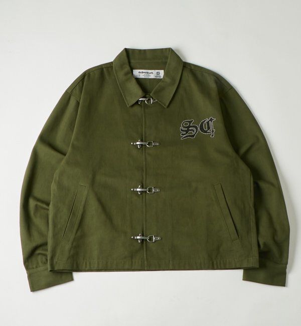  「【UNISEX】Sourcreamファイヤーマンシャツブルゾン」|シャツ・ブラウス|カーキ