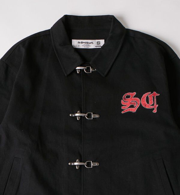  「【UNISEX】Sourcreamファイヤーマンシャツブルゾン」|シャツ・ブラウス|ブラック