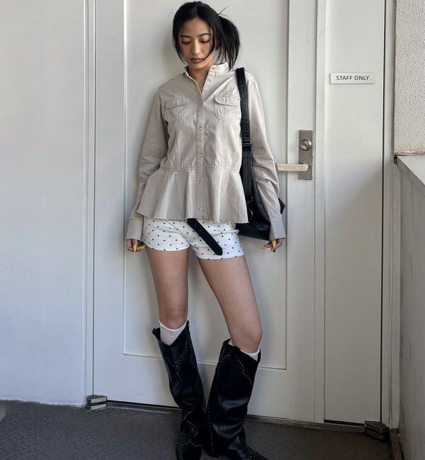  「ミリタリーペプラムブラウス」|シャツ・ブラウス|