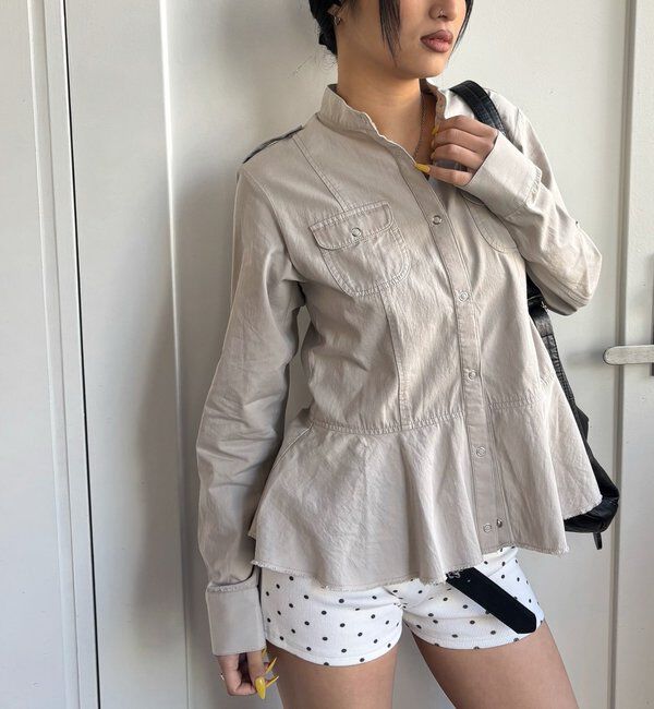  「ミリタリーペプラムブラウス」|シャツ・ブラウス|