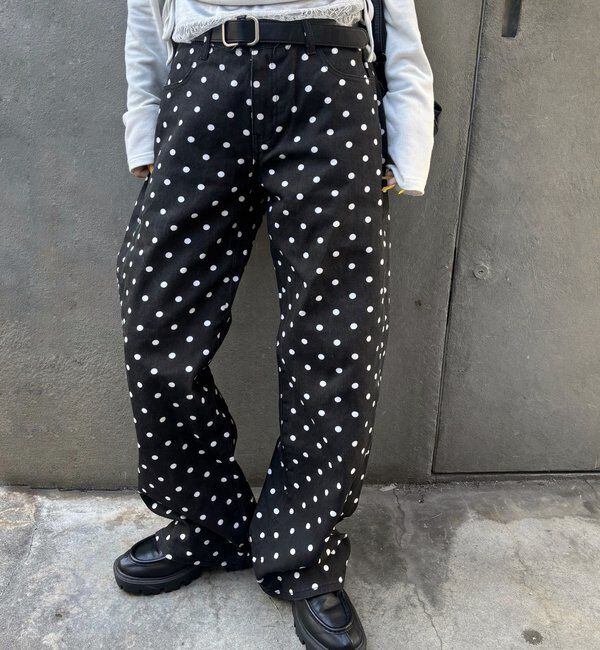  「アソートドットローライズパンツ」|チノ|