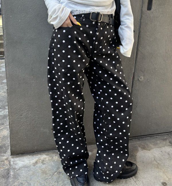  「アソートドットローライズパンツ」|チノ|