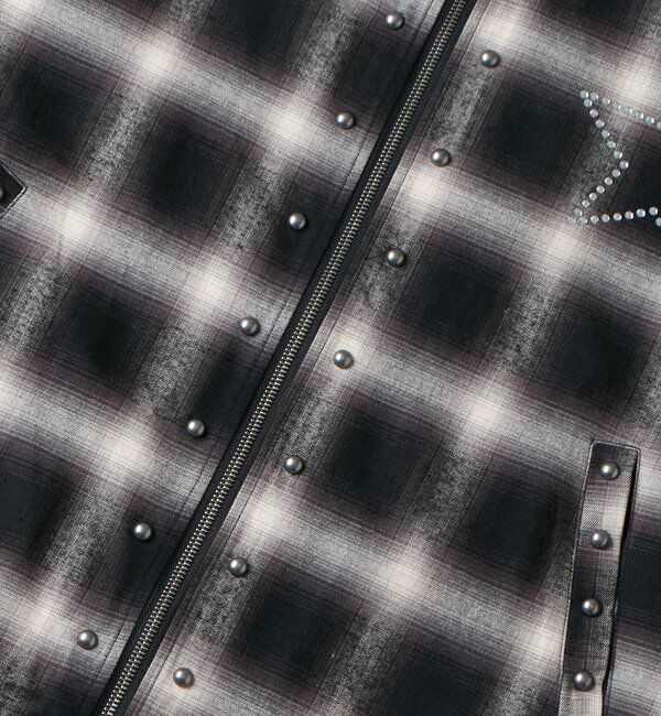  「【UNISEX】KOOKY'N スタースタッズフードシャツ」|シャツ・ブラウス|