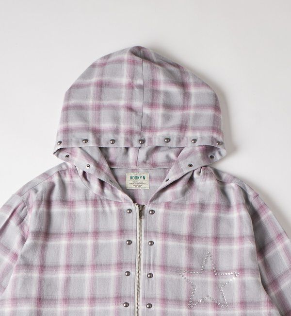  「【UNISEX】KOOKY'N スタースタッズフードシャツ」|シャツ・ブラウス|