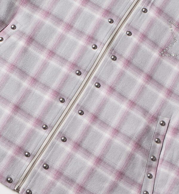  「【UNISEX】KOOKY'N スタースタッズフードシャツ」|シャツ・ブラウス|