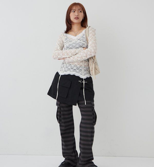  「ファイヤーマンミリタリーラップスカート」|スカート|