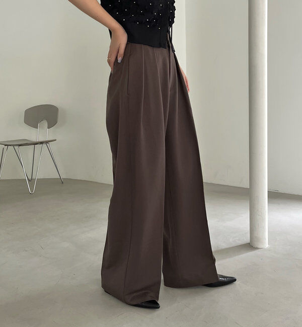  「【累計2万本突破！】【低身長・高身長サイズあり】2タックワイドパンツ」|チノ|