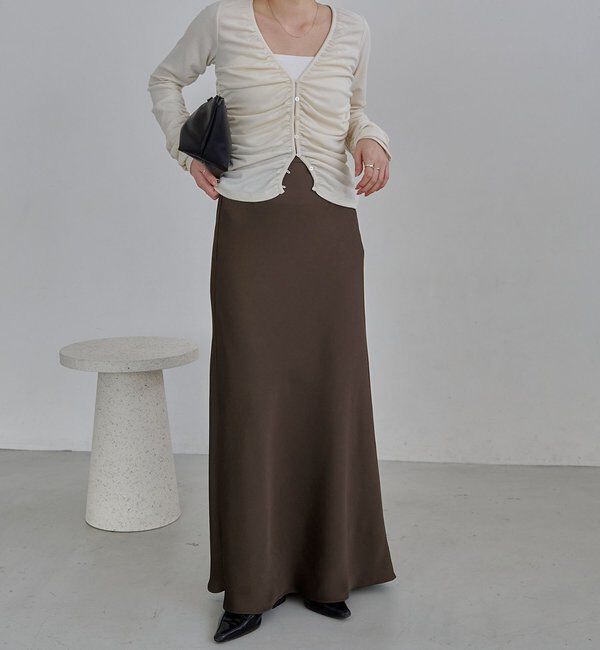  「【サイズ展開あり・新色/ブラウン】バイアススカート」|スカート|