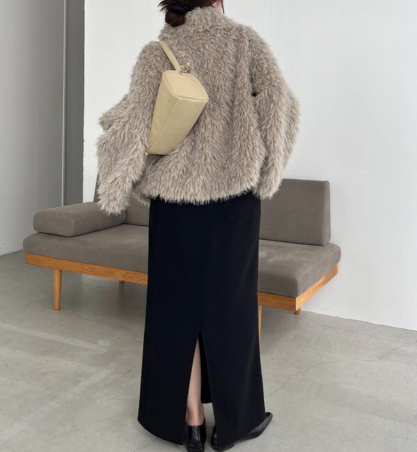  「【サイズ展開あり/軽量】MIXファースタンドカラーコート」|その他|