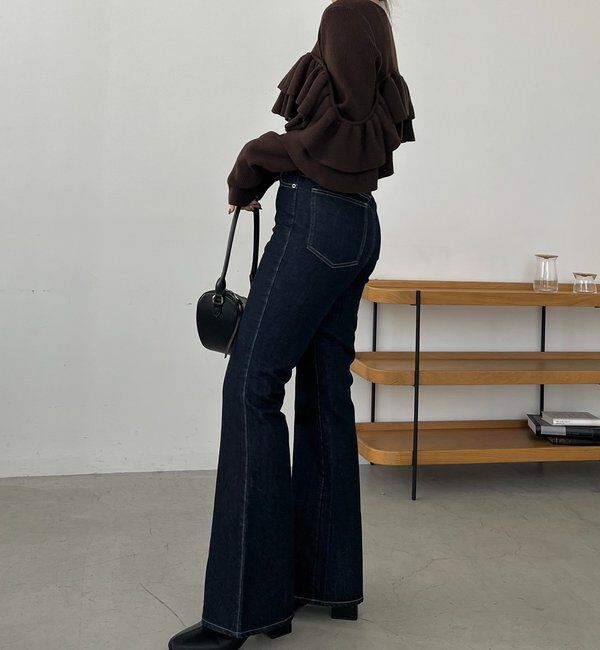  「【低身長サイズあり】フレアデニム」|デニム|