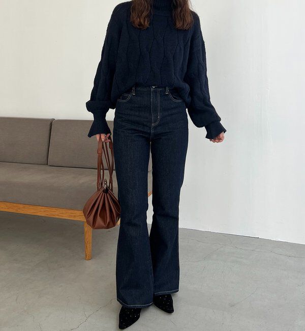  「【低身長サイズあり】フレアデニム」|デニム|