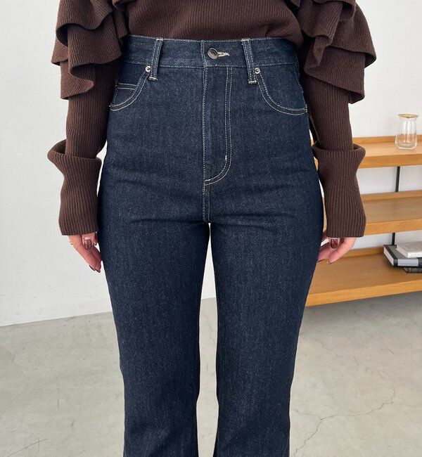  「【低身長サイズあり】フレアデニム」|デニム|