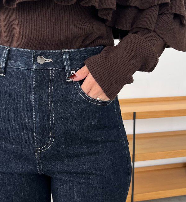  「【低身長サイズあり】フレアデニム」|デニム|