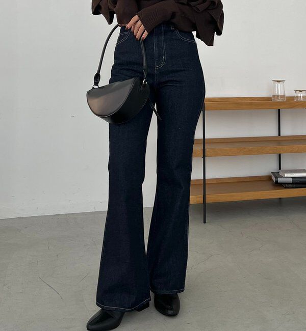 「【低身長サイズあり】フレアデニム」|デニム|