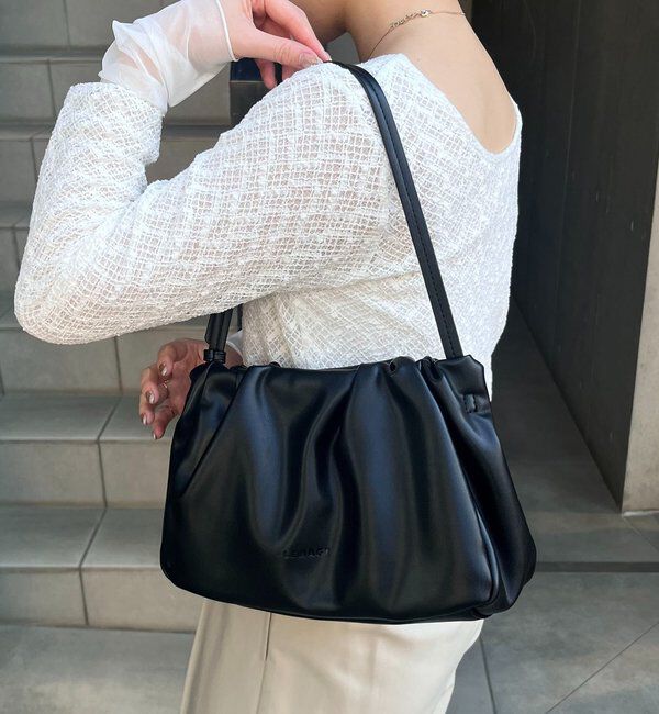  「【新色/ライトベージュ】クラウディギャザーバッグ」|トートバッグ|