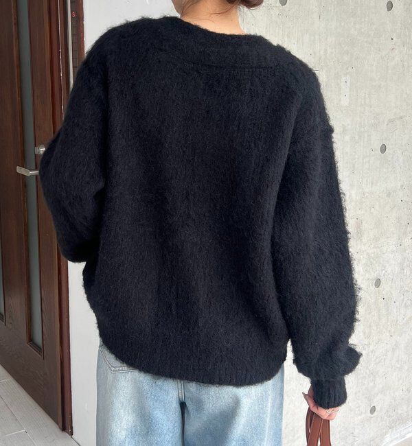  「ニュアンスボタンレイヤード風カーディガン」|カーディガン|