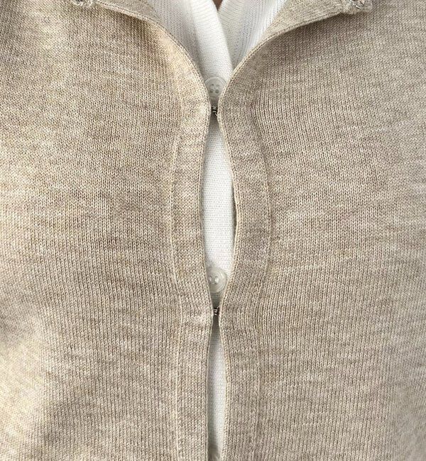  「レイヤードポロニットカーディガン」|カーディガン|