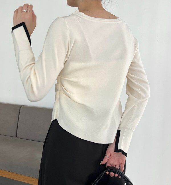  「1ポイントバイカラーニット」|ニット・セーター|